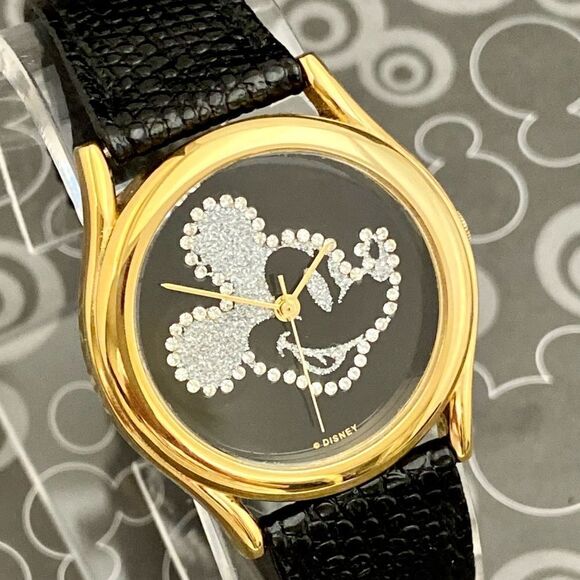 Vintage Disney x Pedre Rhinestone Mickey Mouse Watch Swiss Parts Movememt - Picture 3 of 16